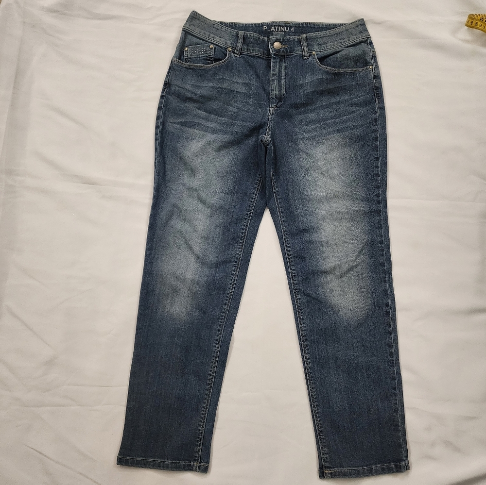 Chicos Y2K‎ Platinum Bejeweled Jeans